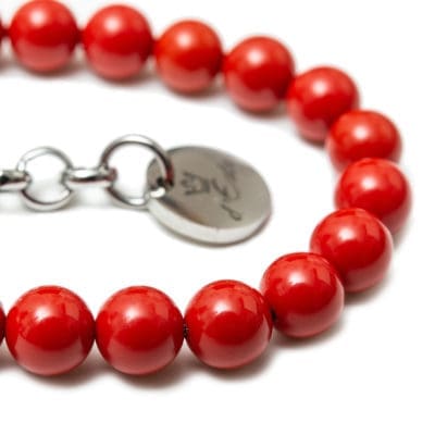 Red coral unisex bracelet