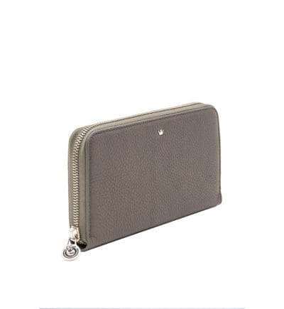 Large Grey Wallet with Zip