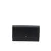 Large Black Wallet with Flap