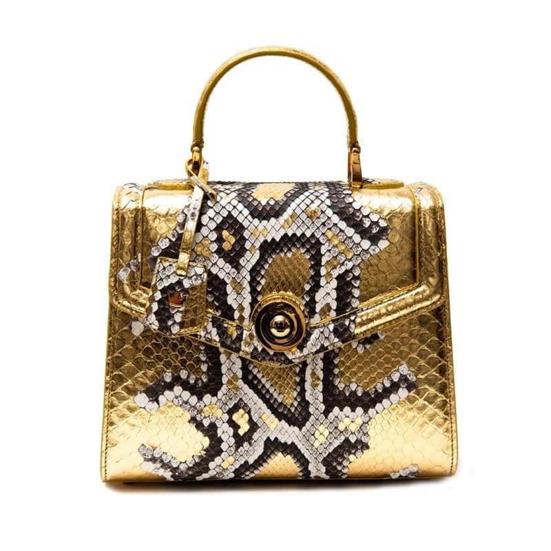 Bag  Monaco Medium Gold Python- 1