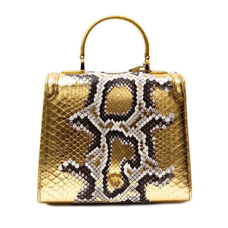 Bag  Monaco Medium Gold Python- 3