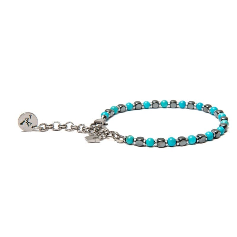 Bracelet Hematite and turquoise