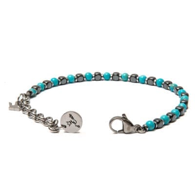 Bracelet Hematite and turquoise